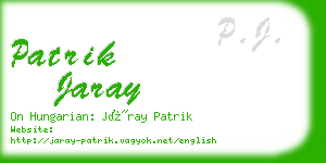 patrik jaray business card